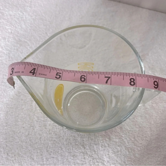 Vintage Cerve Italian Frosted Glass Lemon Lemonade Pitcher - Picture 10 of 11